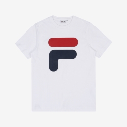 Fila Big F Logo - Miesten Poolopaita - Valkoinen | FI-82712